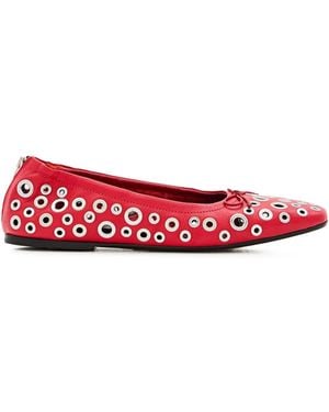 Golden Goose Eyelet-vents ballet flats - Rojo