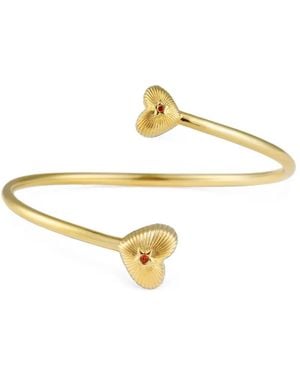 Eshvi Lucky Heart Bangle - Metallic