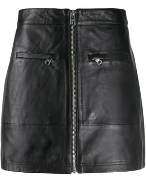 Calvin Klein Zipped Straight Skirt - Black
