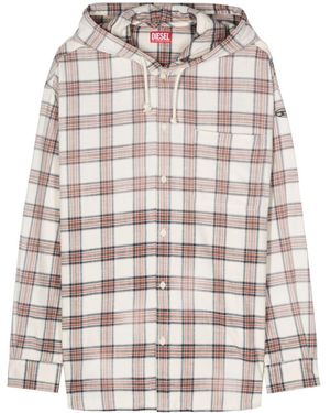 DIESEL S-Dewny-Hood Tartan-Check Shirt - Multicolour