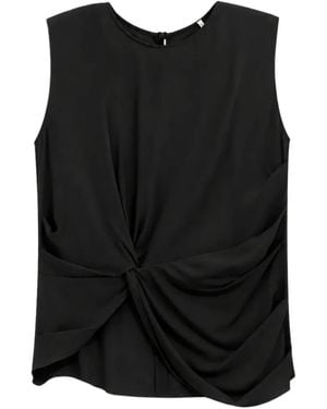 Liviana Conti Aglaia Twist-Detail Sleeveless Top - Black
