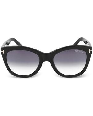 Tom Ford Klassische Cat-Eye-Sonnenbrille - Schwarz