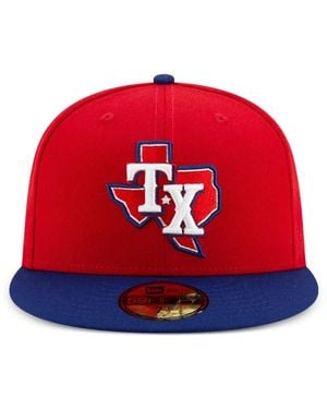 KTZ 59Fifty Texas Rangers Baseball Cap - Red