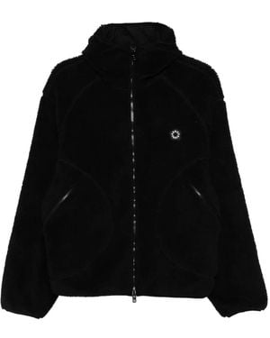 KENZO Logo-Patch Zip-Up Jacket - Black