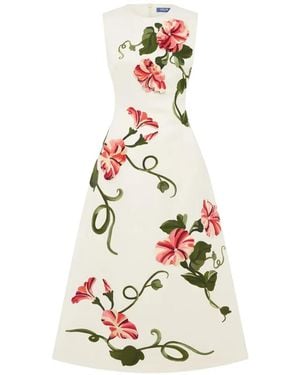 LEO LIN Cleo Floral Midi Dress - White