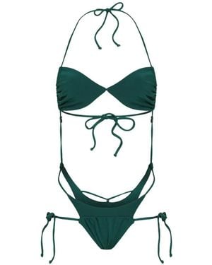 Amir Slama Bikini À Dos Nu - Vert
