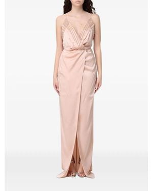 Elisabetta Franchi Bead-Embellished Maxi Dress - White