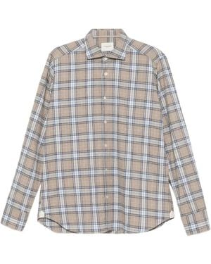 Tintoria Mattei 954 954 Check-Print Shirt - White