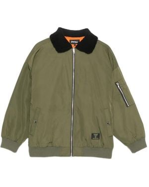 PEACE AND AFTER Zipped Embroidered Jacket - Green