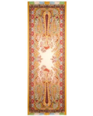 Etro Floral Paisley-Print Scarf - Yellow