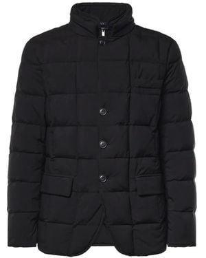 Fay Quilted Button-Up Jacket - Black
