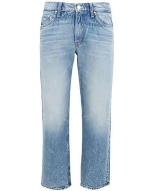 Mother Button-Fastening Jeans - Blue