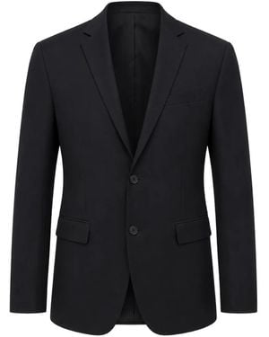 Uominitaliani Blazer À Revers Crantés - Blue