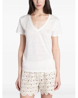 MC2 Saint Barth Eloise Linen T-Shirt - White