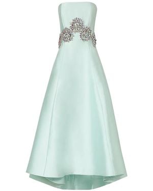 Costarellos Bria Crystal-Embellished Strapless Midi Dress - Blue
