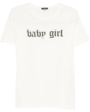 R13 Baby Girl Logo-Print T-Shirt - White