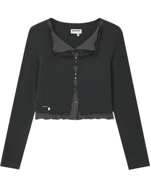 Musium Div. Layered Ribbed-Knit Cardigan - Black
