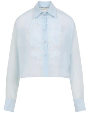 Ermanno Scervino Cropped-Hemd - Blau