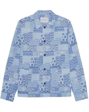 Les Deux Patchwork Paisley-Print Jacket - Blue