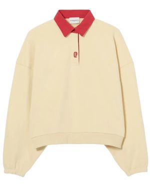 Claudie Pierlot Oversized Cotton Sweatshirt - Natural