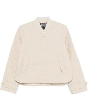 Barbour Quilted Zip-Up Jacket - Natural