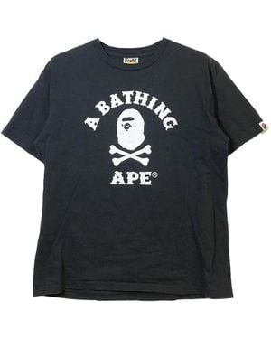 A Bathing Ape Camiseta Captain Ape Crossbone - Negro