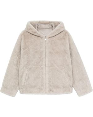 Arma Faux-fur hooded jacket - Natur