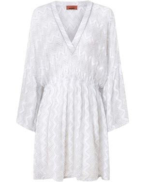 Missoni ジグザグ ビーチカバーアップ - ホワイト