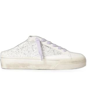 Crime London Baskets Soho Sabot À Paillettes - White