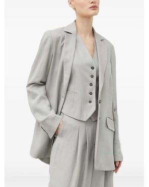 Herskind Haut Boutonné À Design Sans Manches - Gris