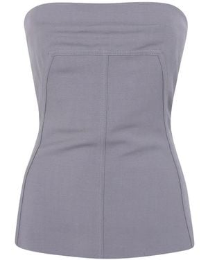 Rick Owens Bustier Strapless Panelled Top - Purple