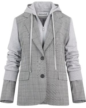 Monse Deconstructed Combo Hoodie Jacket - Gray