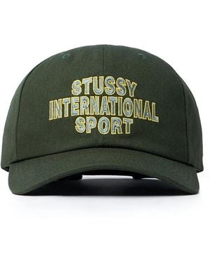 Stussy Mid-Depth International Sport Logo-Embroidered Cap - Green