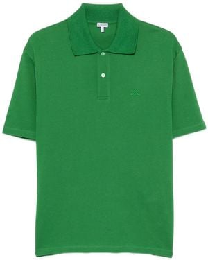 Loewe Anagram-Embroidered Polo Shirt - Green