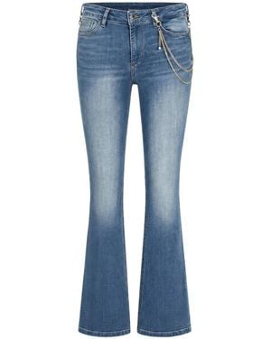 Liu Jo Chain-Detail Flared Jeans - Blue