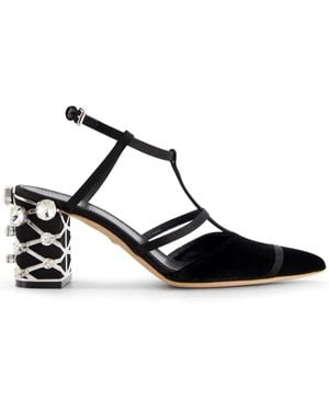 Giambattista Valli ベルベット パンプス - ブラック