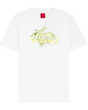HUGO Graphic-Print T-Shirt - White