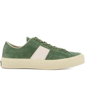 Tom Ford Cambridge Leather Sneakers - Green