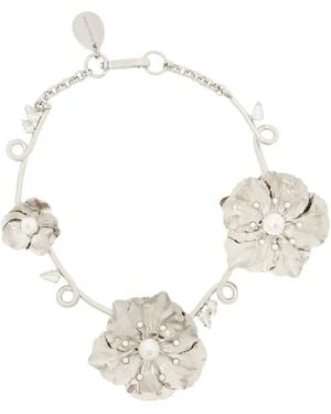 Simone Rocha Poppy-Design Necklace - White