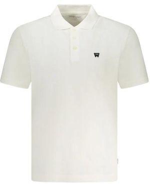 Wrangler Embroidered-Logo Polo Shirt - White