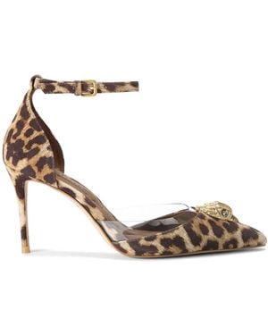 Kurt Geiger Leopard Print Vinyl Belgravia Court Shoes - Metallic