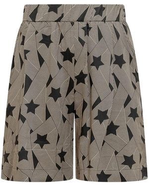 A PAPER KID Star-Print Bermuda Shorts - Grey
