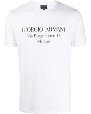 Giorgio Armani T-Shirt Mit Logo-Print - Weiß
