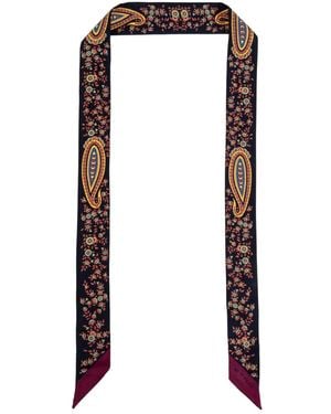 Etro Paisley-print silk scarf - Schwarz