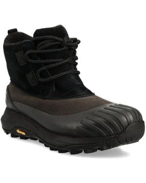 Merrell Lace-Up Rubber-Toe Ankle Boots - Black