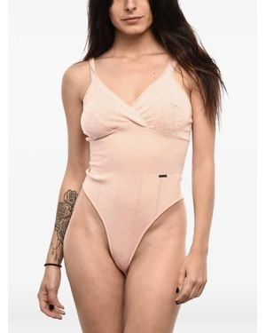 DSquared² Pointelle-Knit Sleeveless Bodysuit - Pink
