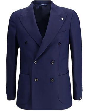 Gi Capri Double-Breasted Blazer - Blue