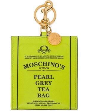 Moschino Leather Keyring - Yellow