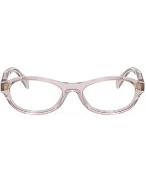 Prada Occhiali Ovali - Bianco
