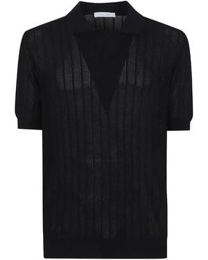 Cruciani Open-Knit T-Shirt - Black